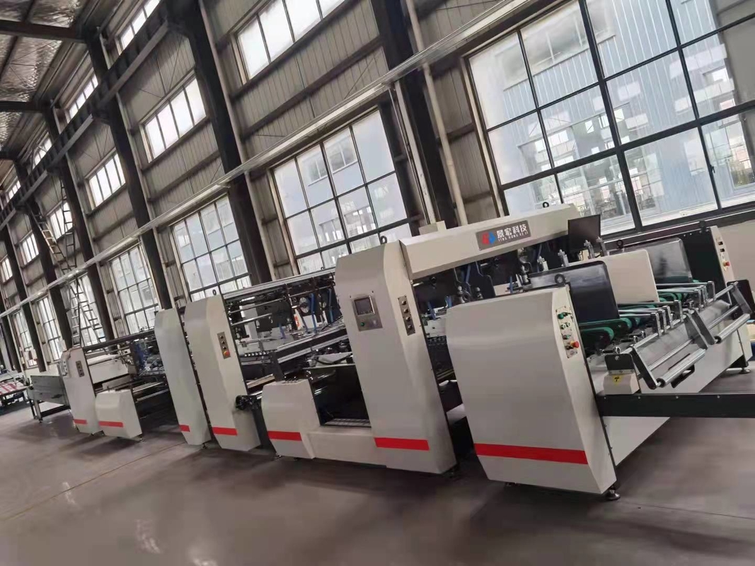 Dobradora de caixas de papelão ondulado 1mm-10mm máquina coladora 250m/min de alta velocidade
