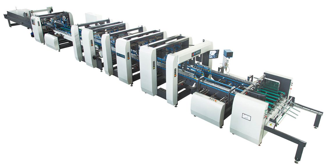 300-800gsm máquina de colagem automática de dobrador de papelão ondulado de cinco camadas