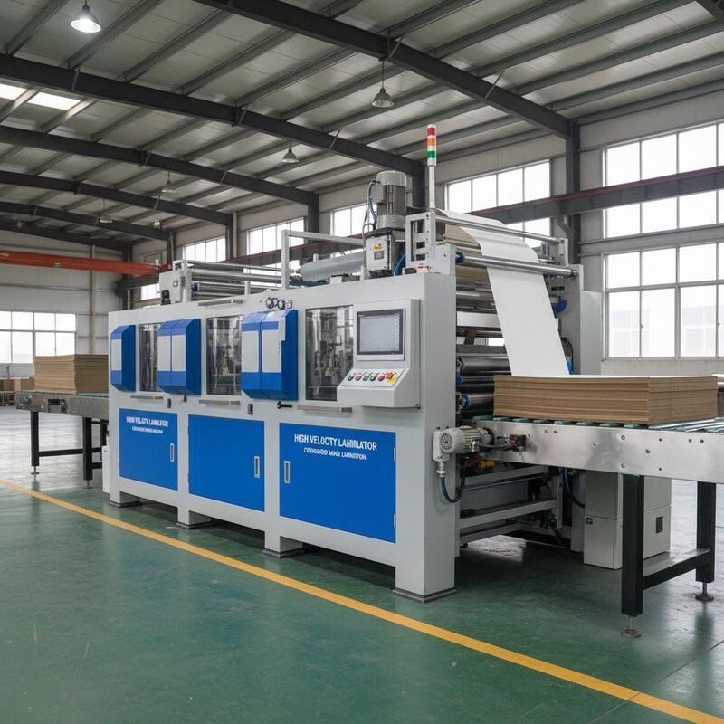 Laminador de alta velocidade Laminador de flauta de alta velocidade Material de membrana de papel Equipamento para processos de laminação de placas onduladas